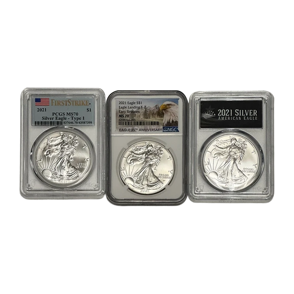 Silver Eagle Dollar Grab Bag MS70 - CoinsTV