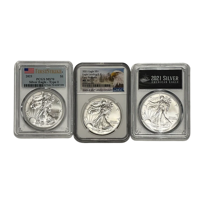 Silver Eagle Dollar Grab Bag MS70 - CoinsTV