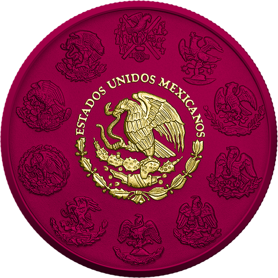 2024 Mexico Libertad Space Pink Opal Edition 1 oz Silver Coin - CoinsTV