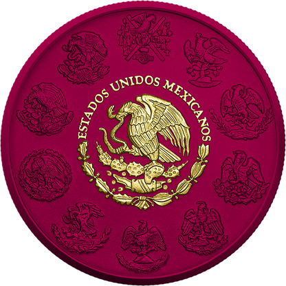 2024 Mexico Libertad Space Pink Opal Edition 1 oz Silver Coin - CoinsTV