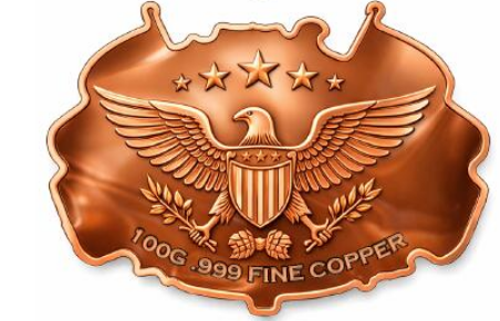 Spirit of 1776 Shaped Colorized 100g Copper Medal in Box