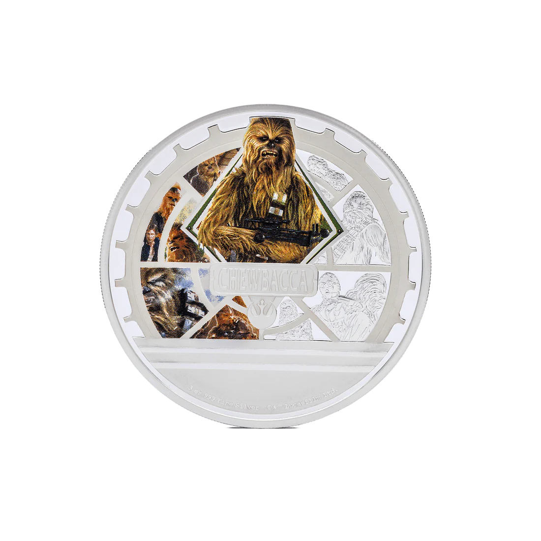 Star Wars - Chewbacca 3 oz Silver - CoinsTV