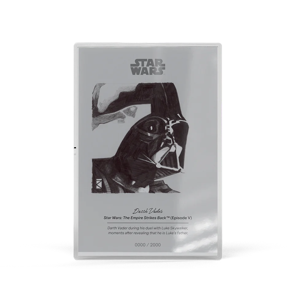 Sketch Art: Darth Vader 5gm Silver Foil Agoro - CoinsTV