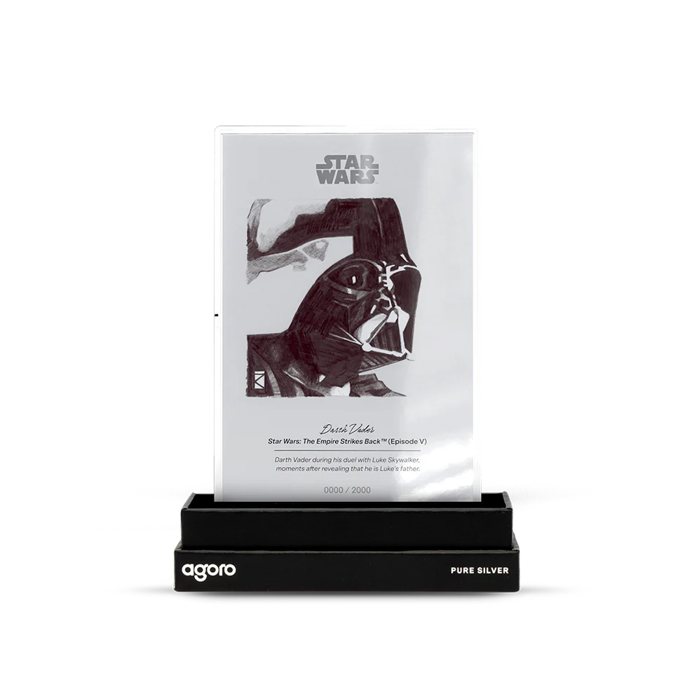 Sketch Art: Darth Vader 5gm Silver Foil Agoro - CoinsTV