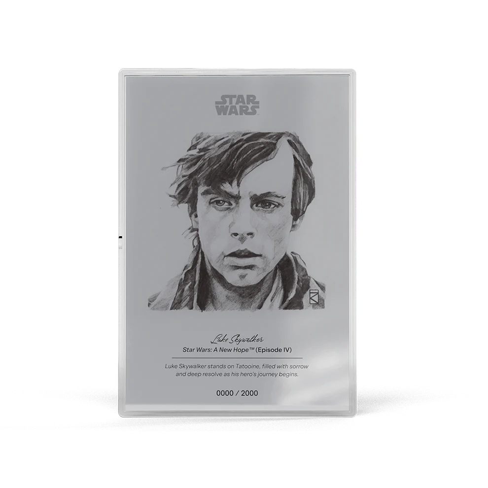 Sketch Art: Luke Skywalker 5gm Silver Foil Agoro - CoinsTV