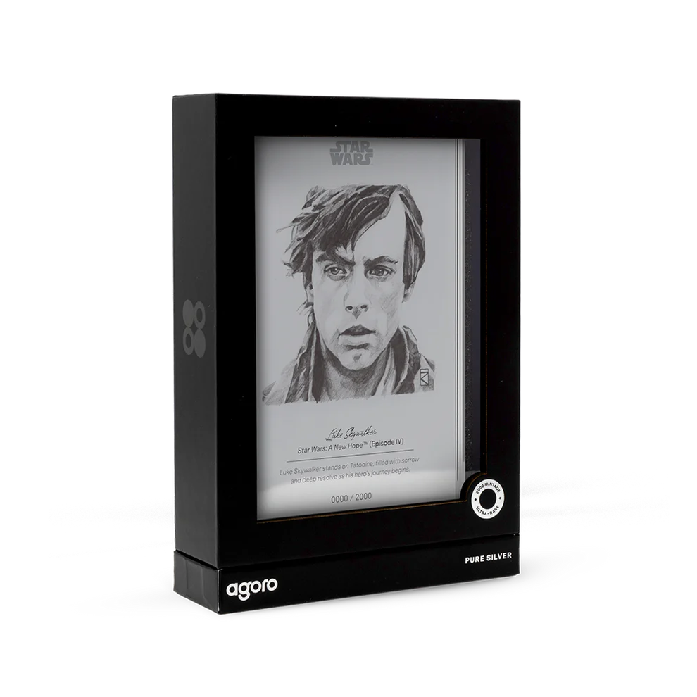 Sketch Art: Luke Skywalker 5gm Silver Foil Agoro - CoinsTV