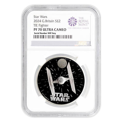 2024 Great Britain Star Wars TIE Fighter 1 oz Silver Proof - NGC PF70 UCAM - CoinsTV