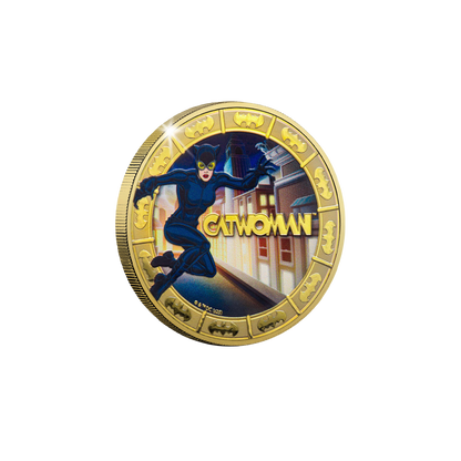 2025 Solomon Islands DC Catwoman Gold Plated 27.5g CN Coin in Card