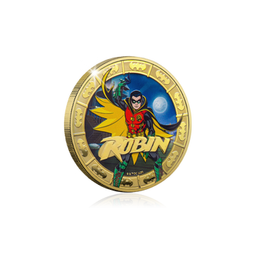 2025 Solomon Islands DC Robin Gold Plated 27.5g CN Coin in Card