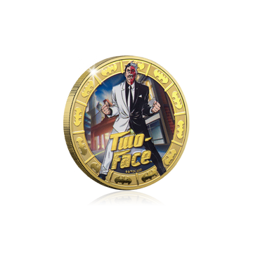 2025 Solomon Islands DC Two-Face Gold Plated 27.5g CN Coin in Card