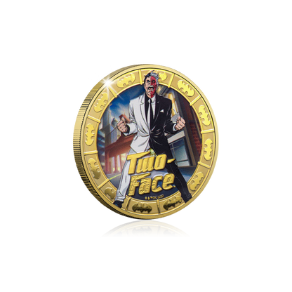 2025 Solomon Islands DC Two-Face Gold Plated 27.5g CN Coin in Card