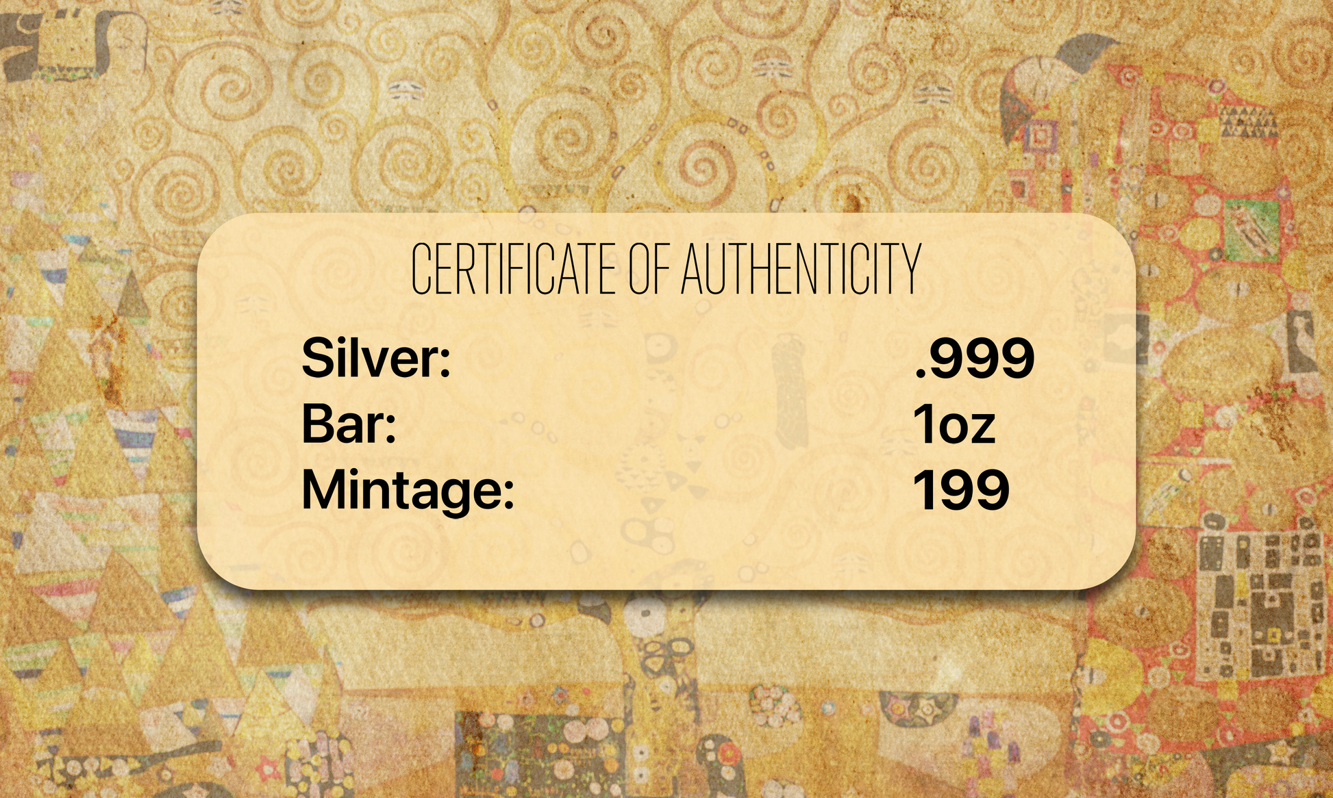 Chromatics The Kiss Silver Bar 1 oz Silver - Fine Art Series - CoinsTV