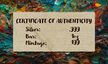 Chromatics Starry Night Silver Bar 1 oz Silver - Fine Art Series - CoinsTV