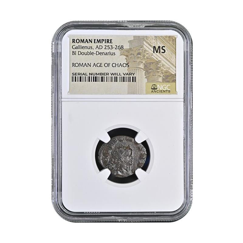 Ancient Roman Silver - Gallienus AD 253-268 - Age of Chaos - NGC MS Certified - CoinsTV