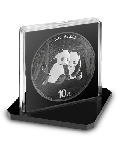 2026 China Panda Triple Black Diamond Edition 30g Silver Coin