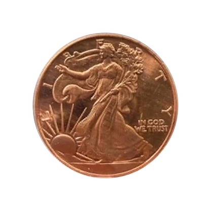 Tribute Walking Liberty 1 oz Copper Round - ICG Gem BU