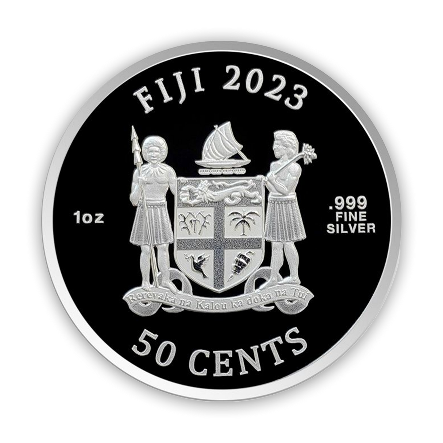 2023 Fiji Asian Mythical Creatures - Unicorn 1 oz 999 Silver Coloured Proof-like BU Coin - CoinsTV
