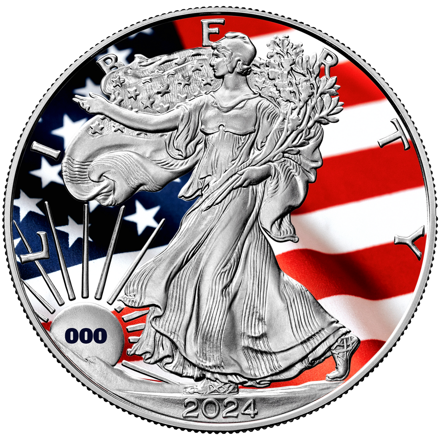 2024 USA Flag Silver Eagle - Limited Edition