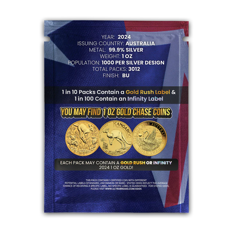 Ultrabreaks Down Under - 1 oz Silver MS70 Pack - CoinsTV