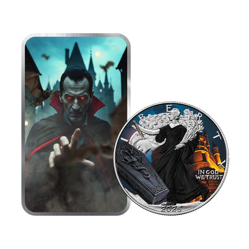 2025 Halloween Series - Silver Eagle & Bar Set - Vampire Edition - CoinsTV