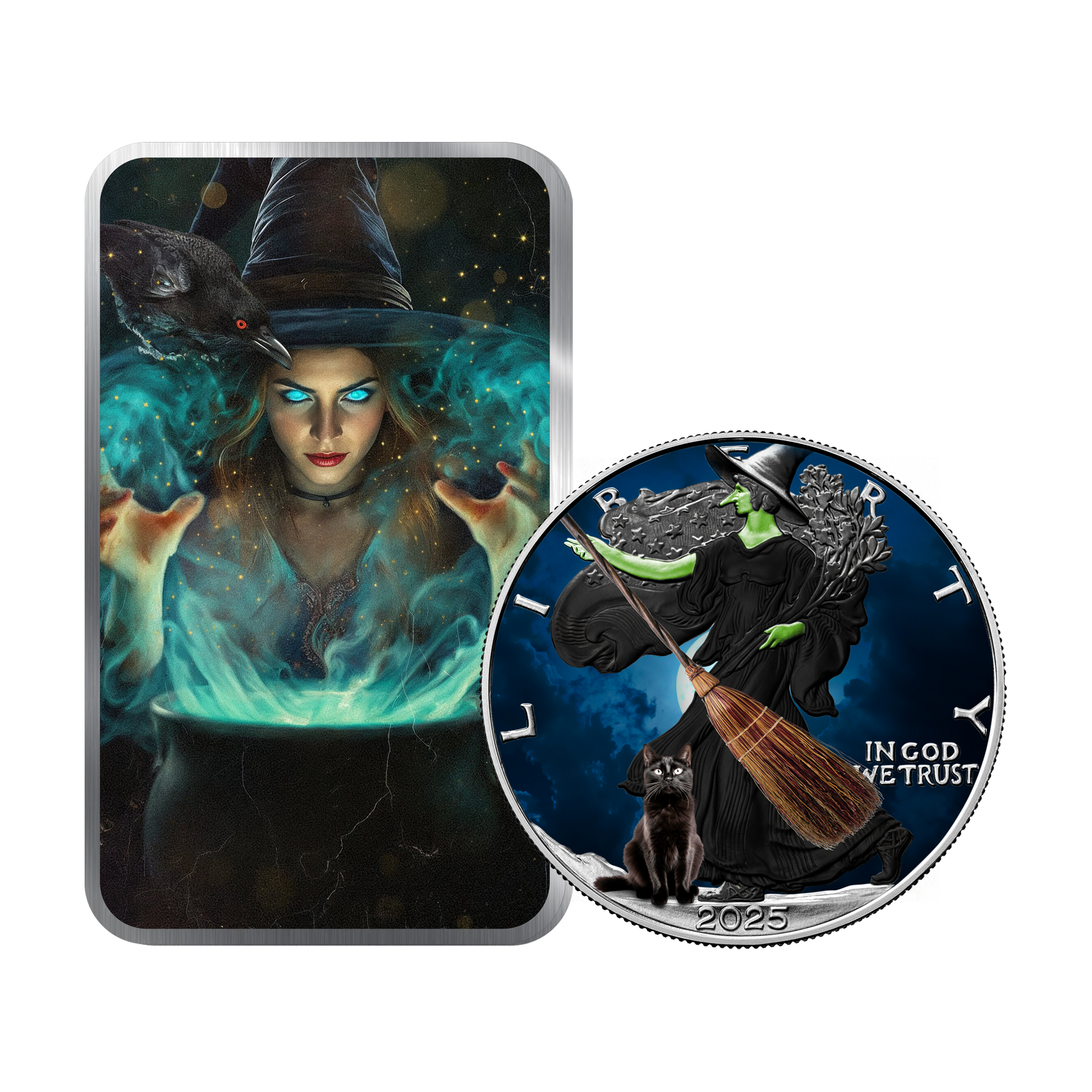 2025 Halloween Series - Silver Eagle & Bar Set - Witch Edition - CoinsTV