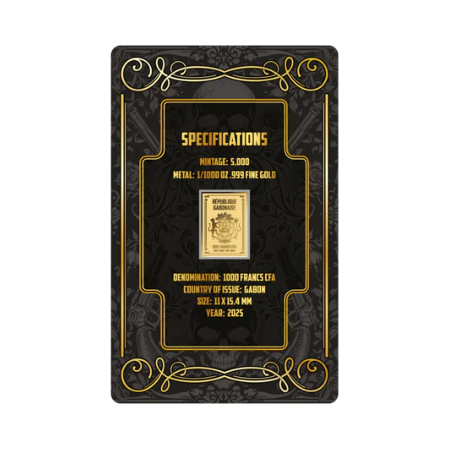 1/1000 oz Gold Playing Cards: King of Spades