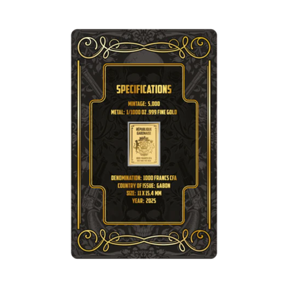 1/1000 oz Gold Playing Cards: King of Spades