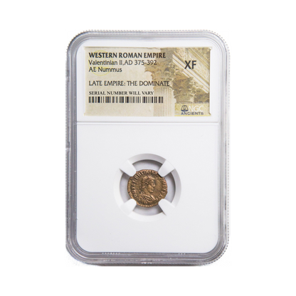 Ancient Roman Bronze Coin - Roman AE4 of Valentinian II AD 375-392 - NGC XF