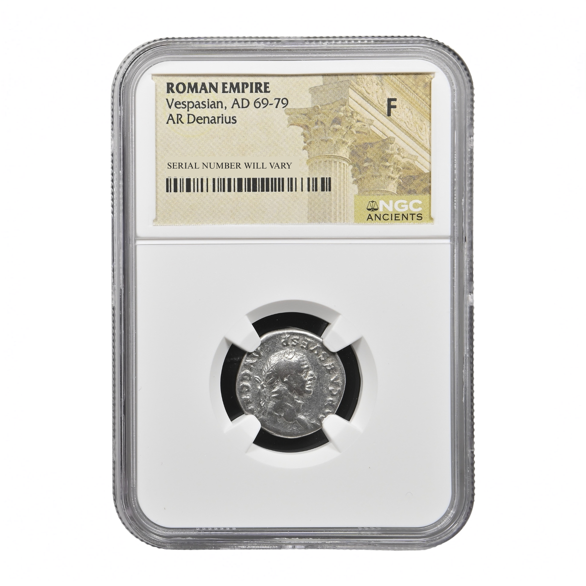 Roman Silver AR Denarius Vespasian AD 69-79 - NGC F