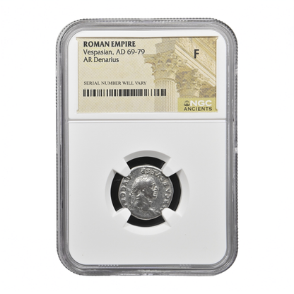 Roman Silver AR Denarius Vespasian AD 69-79 - NGC F