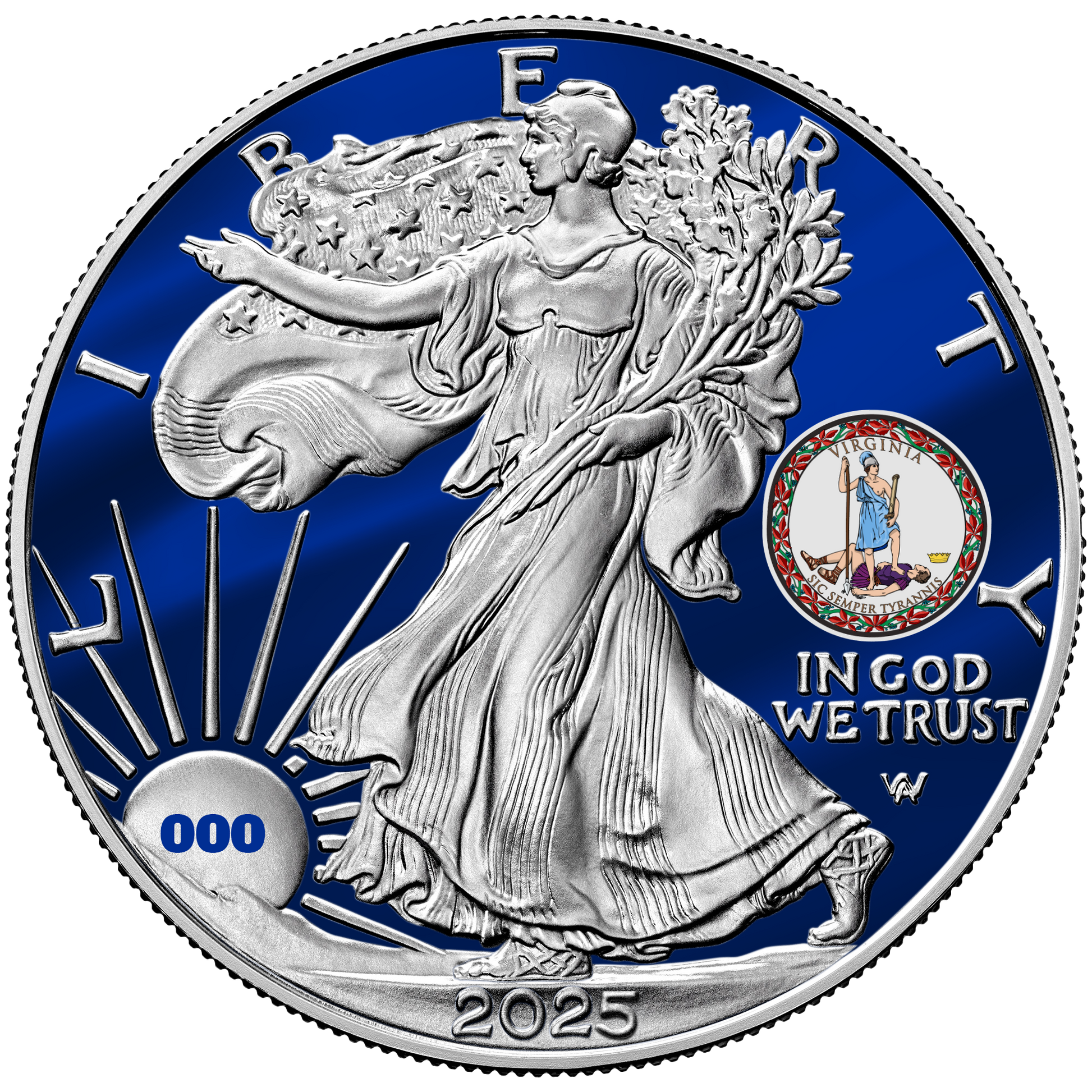 2025 State Flags Silver Eagle - Virginia Limited Edition - CoinsTV