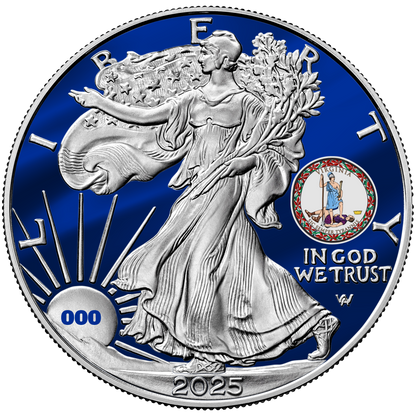 2025 State Flags Silver Eagle - Virginia Limited Edition - CoinsTV