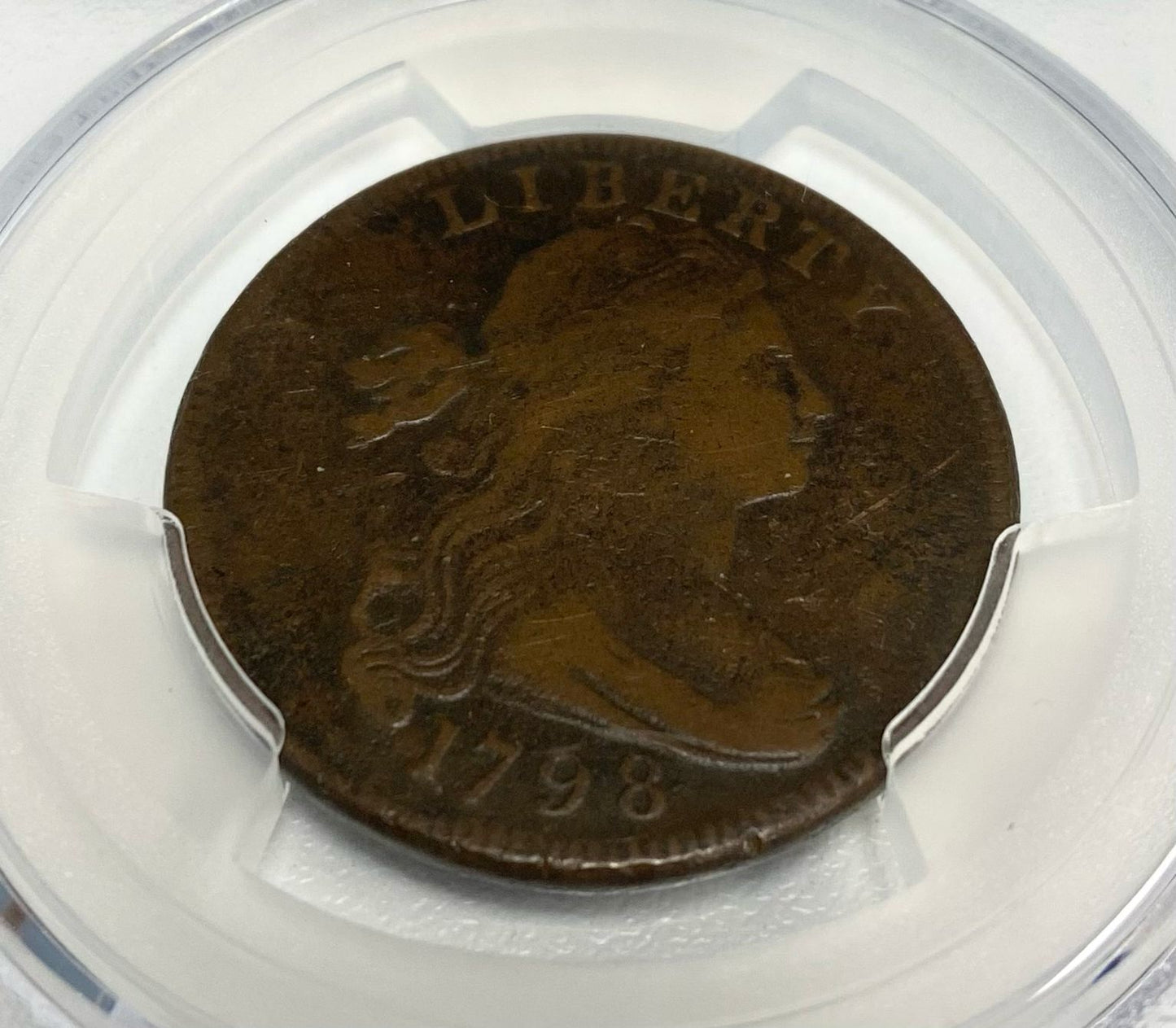 1798 Draped Bust Cent - 1st Hair Style - PCGS VG10 - CoinsTV