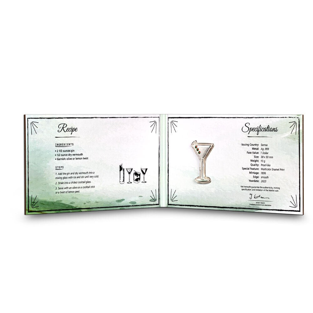 2023 Samoa 10 gram Silver Cocktail - Martini Shaped Coin - CoinsTV