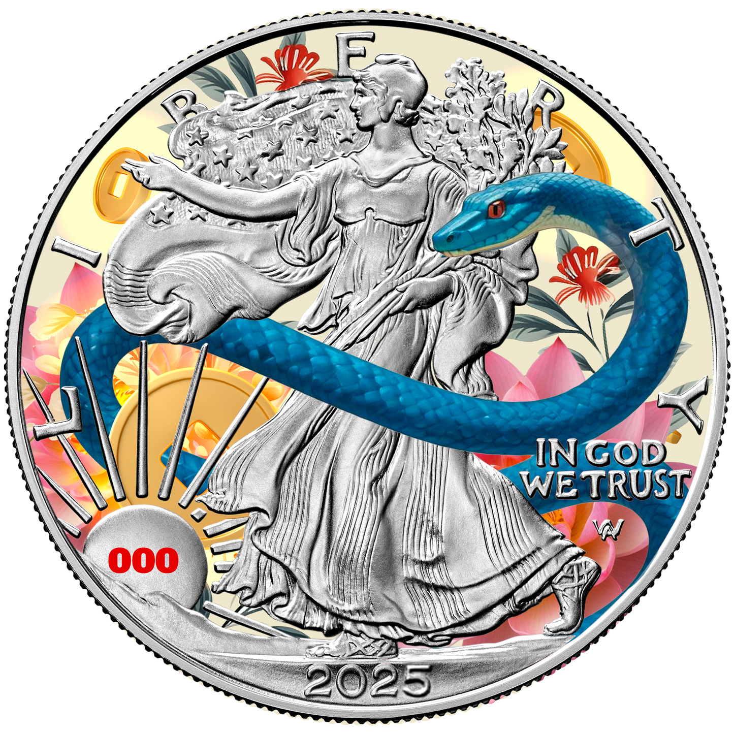 2025 Chromatics Year of the Snake Silver Eagle - CoinsTV