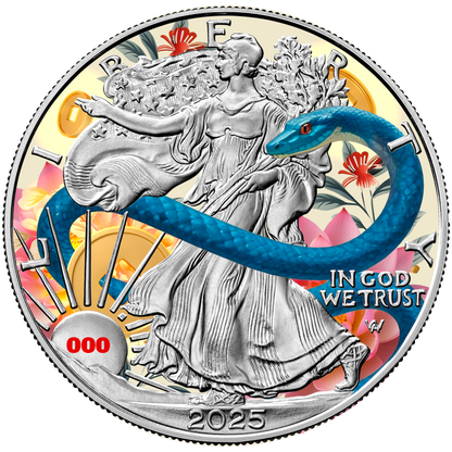 2025 Chromatics Year of the Snake Silver Eagle - CoinsTV