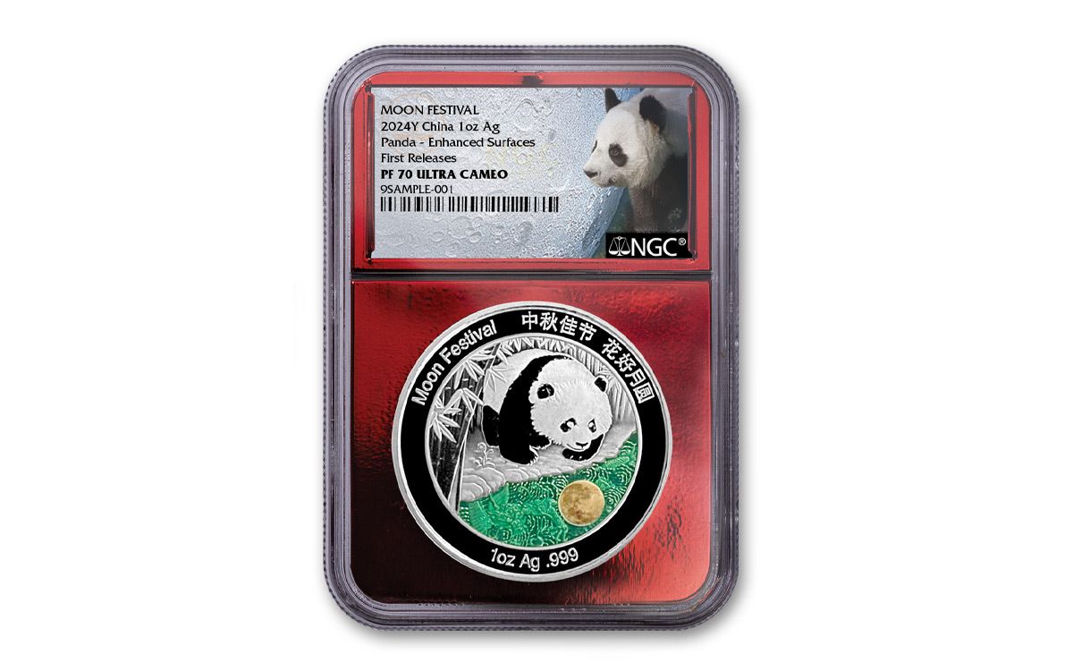 2024 China Moon Festival Panda 1 oz Silver - NGC PF70 First Releases - CoinsTV