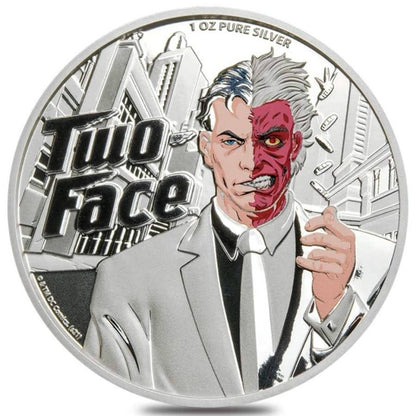 2022 PAMP DC Comics Two-Face 1 oz Silver - CoinsTV