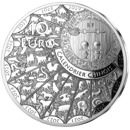2024 France Year of the Dragon Proof 22.2g Silver Coin - CoinsTV