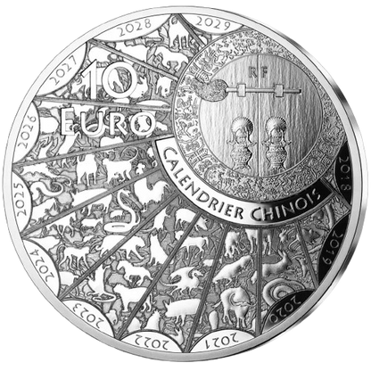 2024 France Year of the Dragon Proof 22.2g Silver Coin - CoinsTV