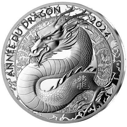 2024 France Year of the Dragon Proof 22.2g Silver Coin
