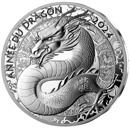 2024 France Year of the Dragon Proof 22.2g Silver Coin - CoinsTV
