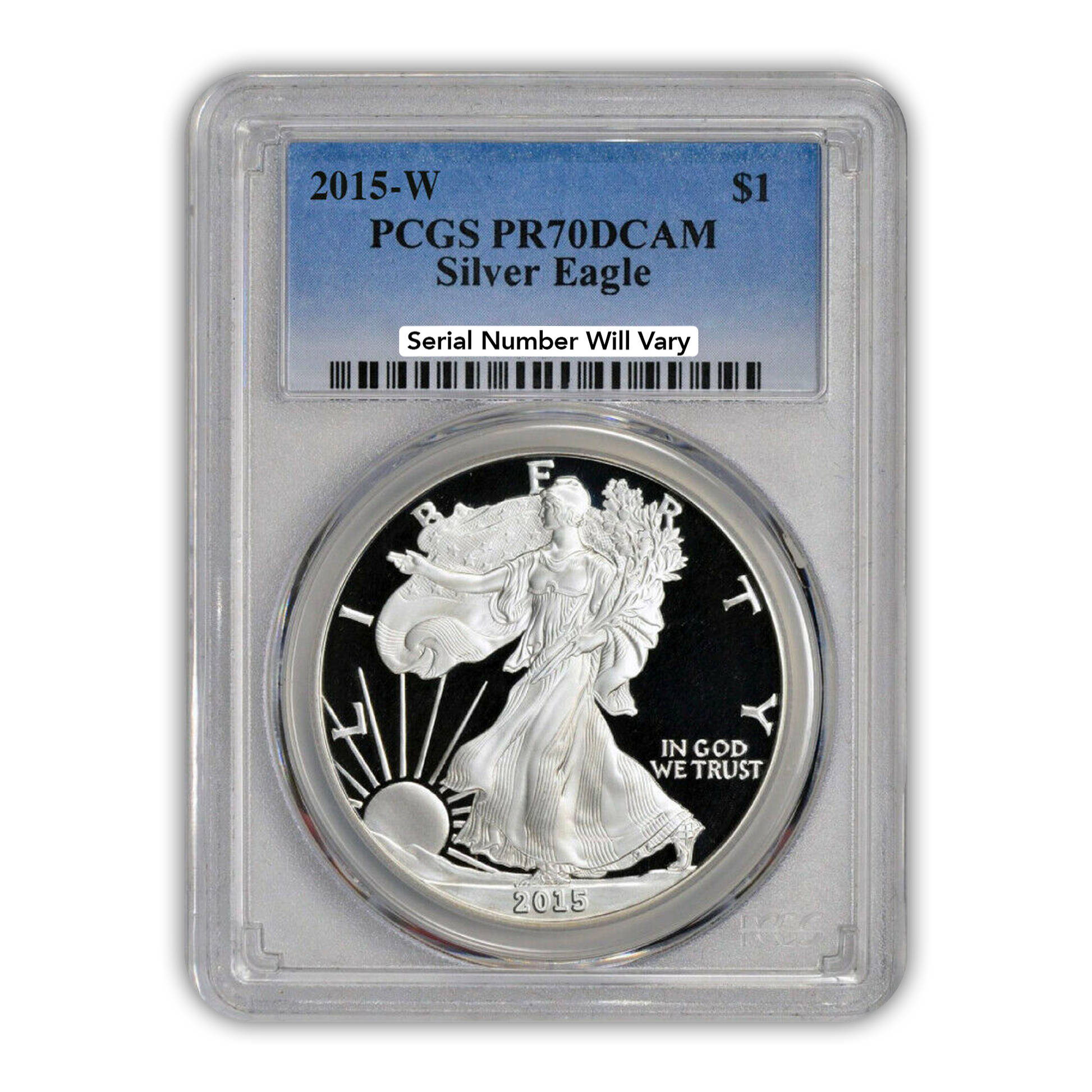2015 Silver Eagle - Proof - PCGS PR70 - CoinsTV