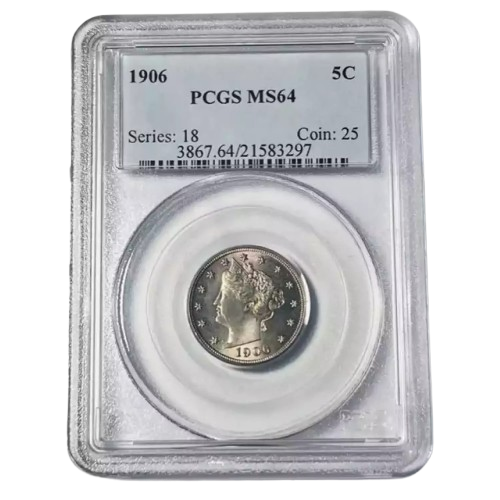 1906 Liberty Head Nickel - PCGS MS64 - CoinsTV