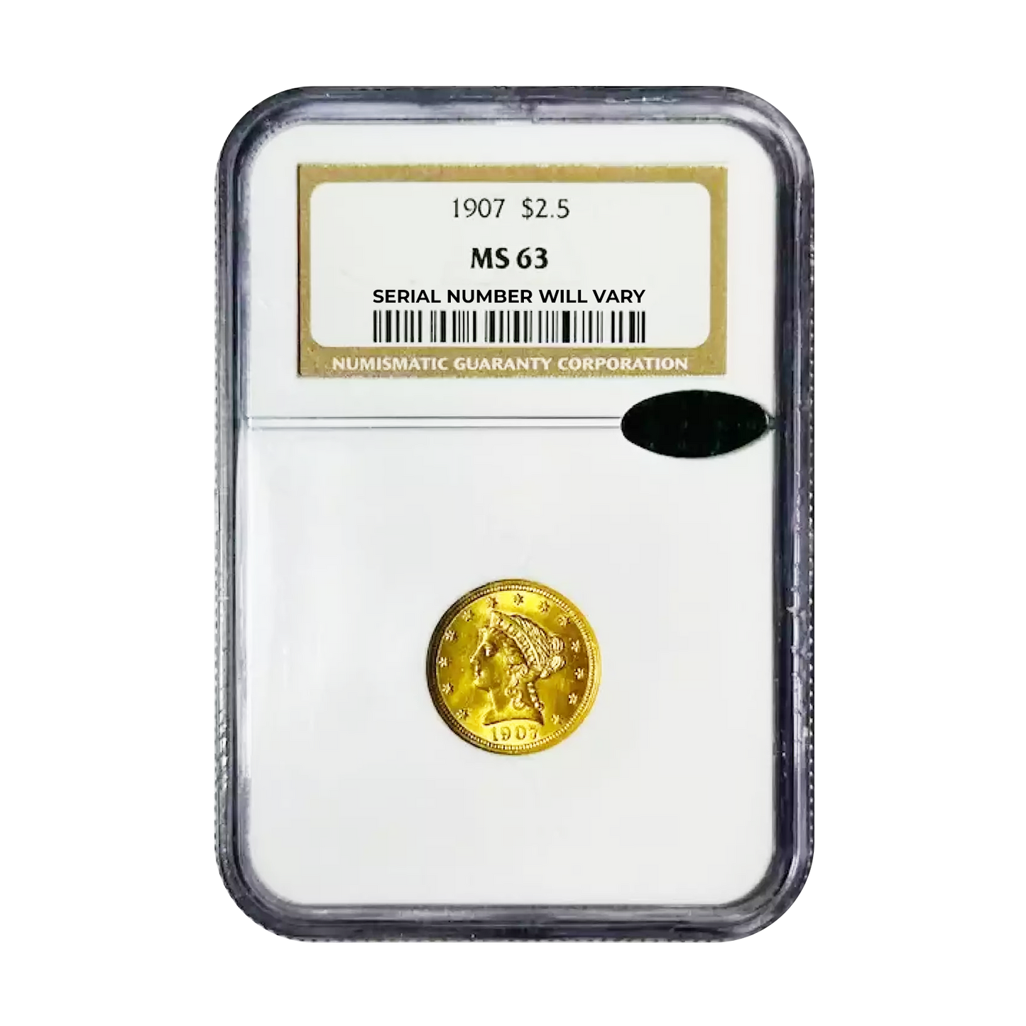 1907 $2.5 Gold Liberty Head NGC MS63 - CoinsTV