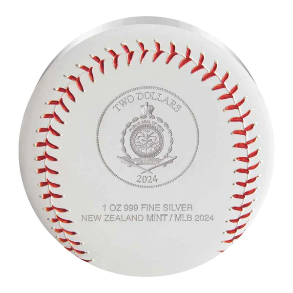 2024 Niue MLB LOGO Major League Baseball 1 Oz Silver Coin Colorized - CoinsTV