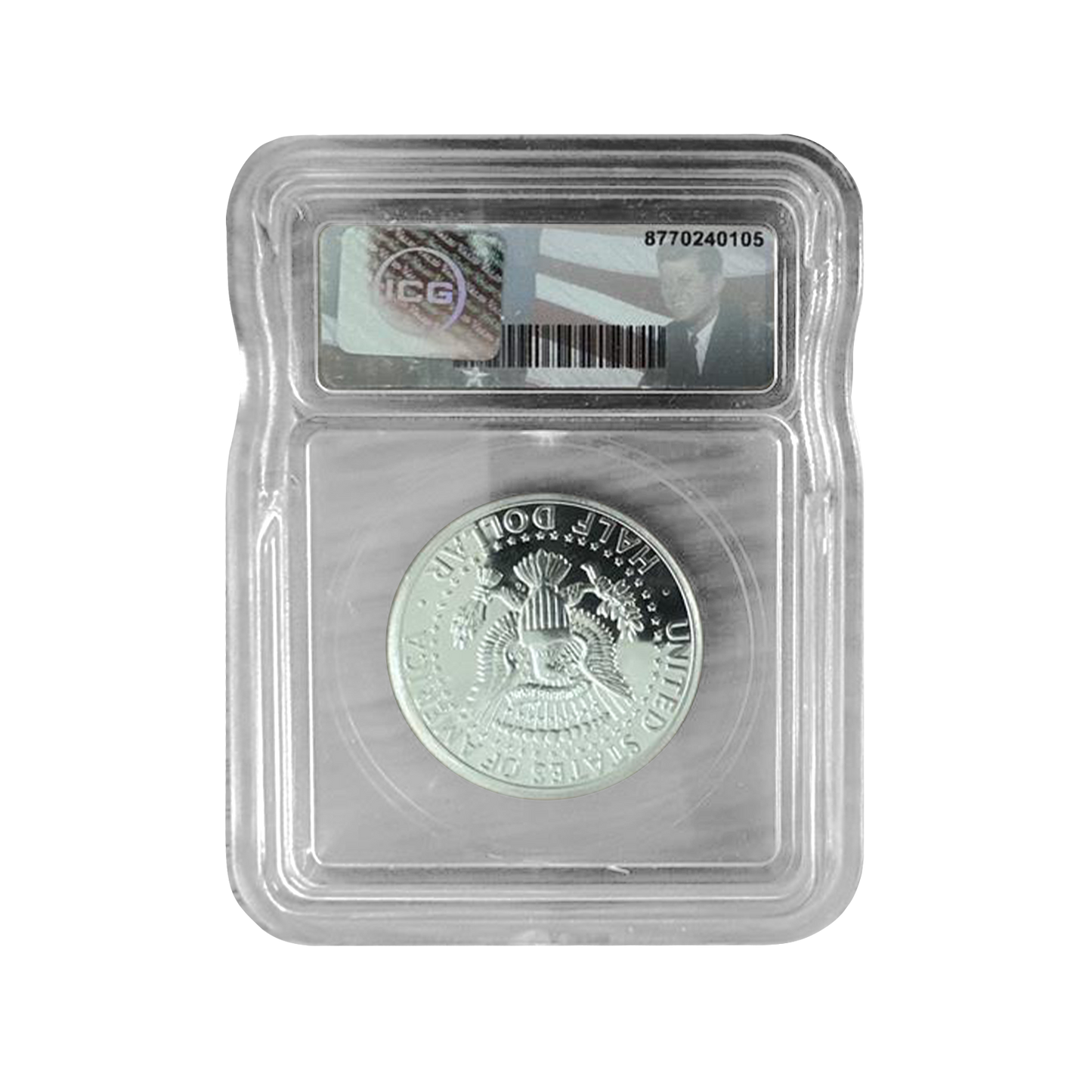 1964 Kennedy Silver Half Dollar Philadelphia - Accented Hair - ICG PR67 Kennedy Label