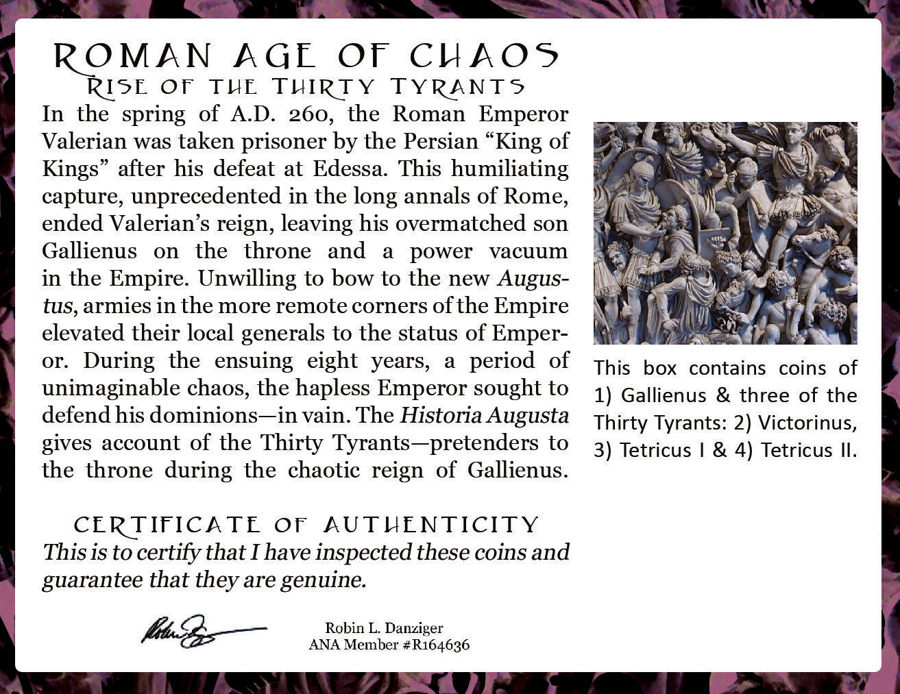 Roman Age of Chaos: Rise of the Thirty Tyrants - Four Coin Clear Box Set - CoinsTV