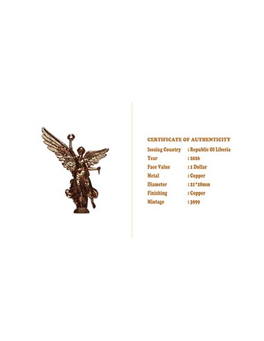 2026 Liberia Angel of Independence 11g Copper Coin Blind Box