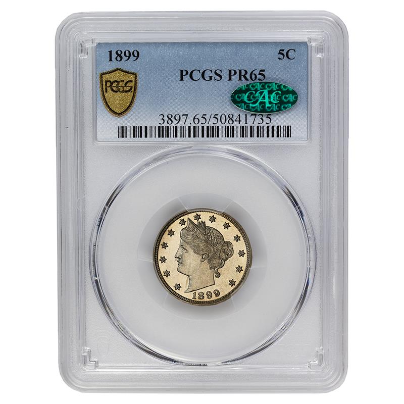 1899 Liberty Head Nickel - PCGS PR65 CAC - CoinsTV